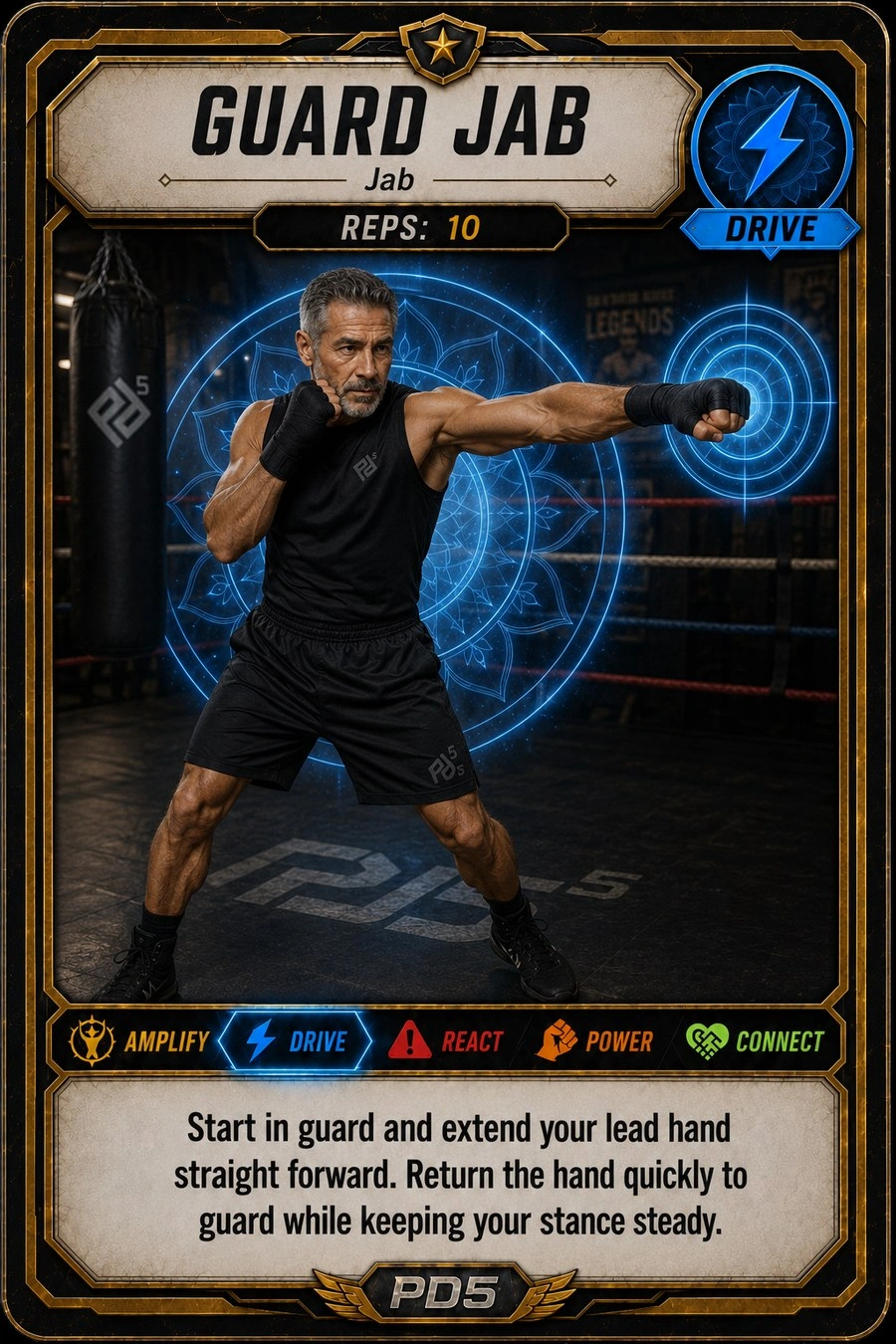 PD5 Guard Jab movement card