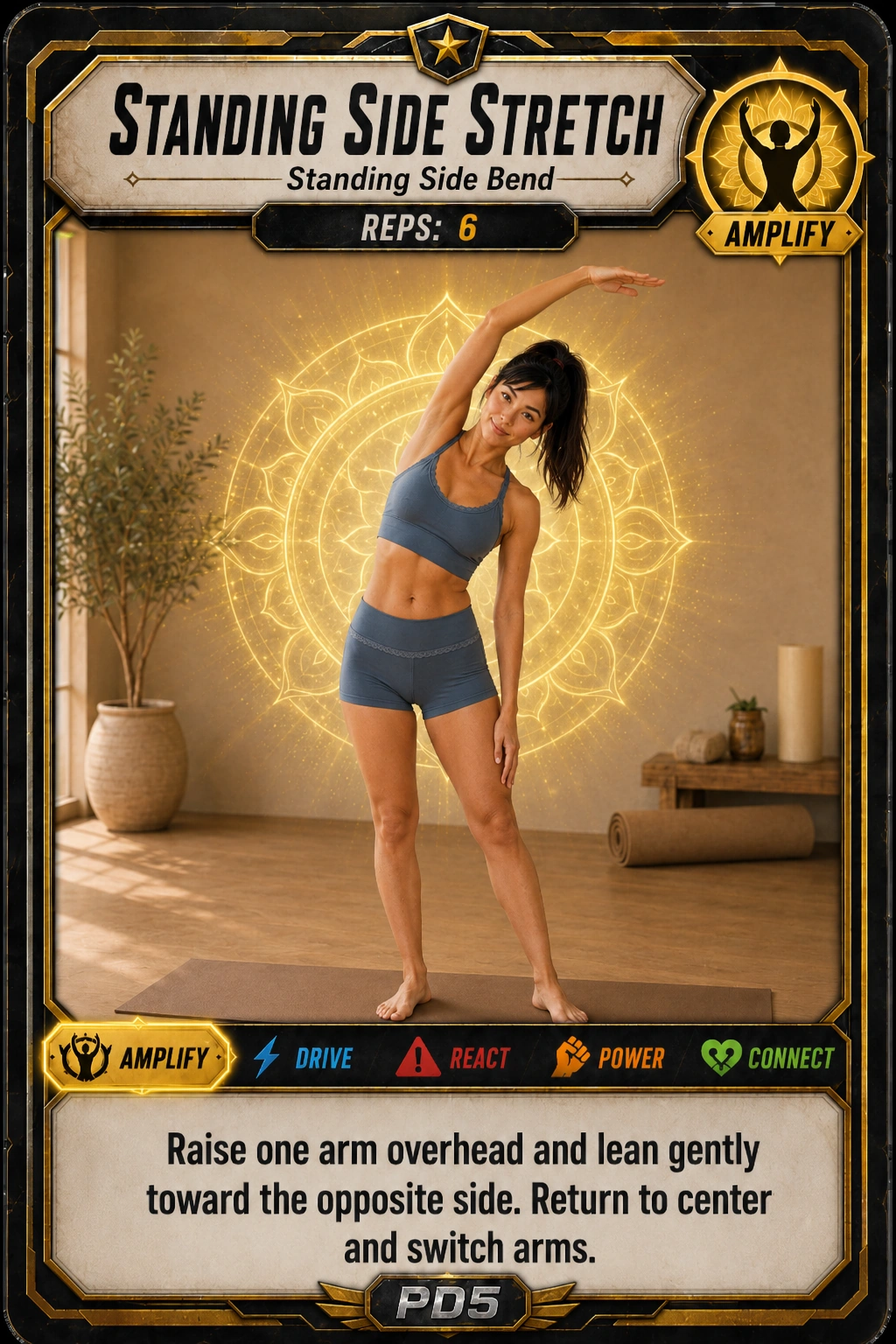 Yoga movement card