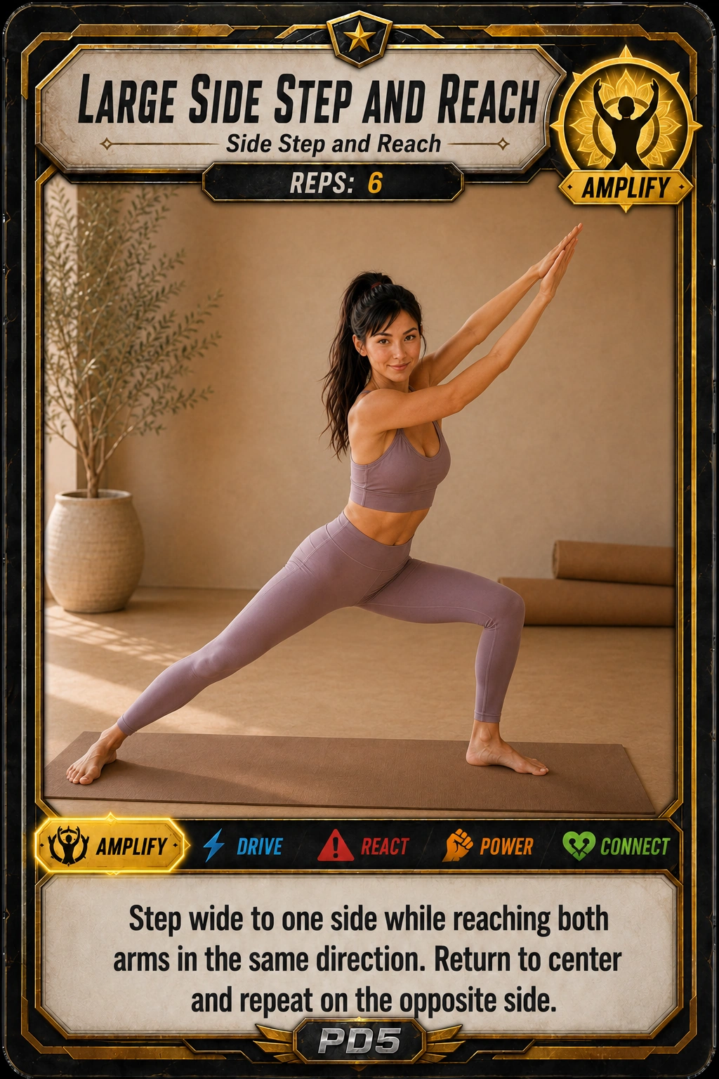 PD5 Large Side Step and Reach movement card